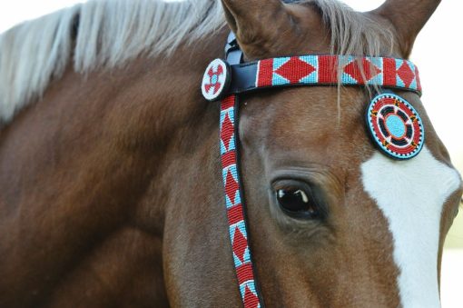 Beaded Bridle With Breast Collar B - Image 3